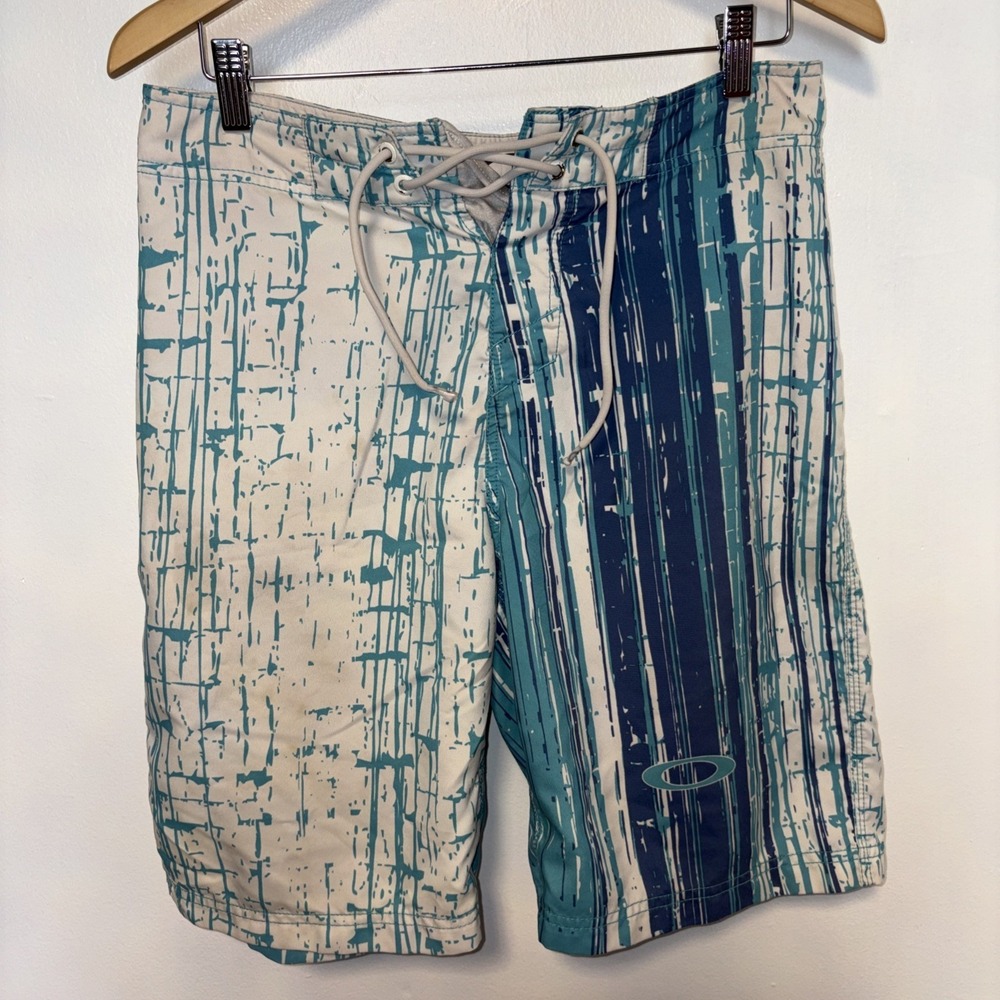 Vintage O'neill Oneill Cruzers Mens Swimming Trunks/Shorts Light Blue & Teal  31